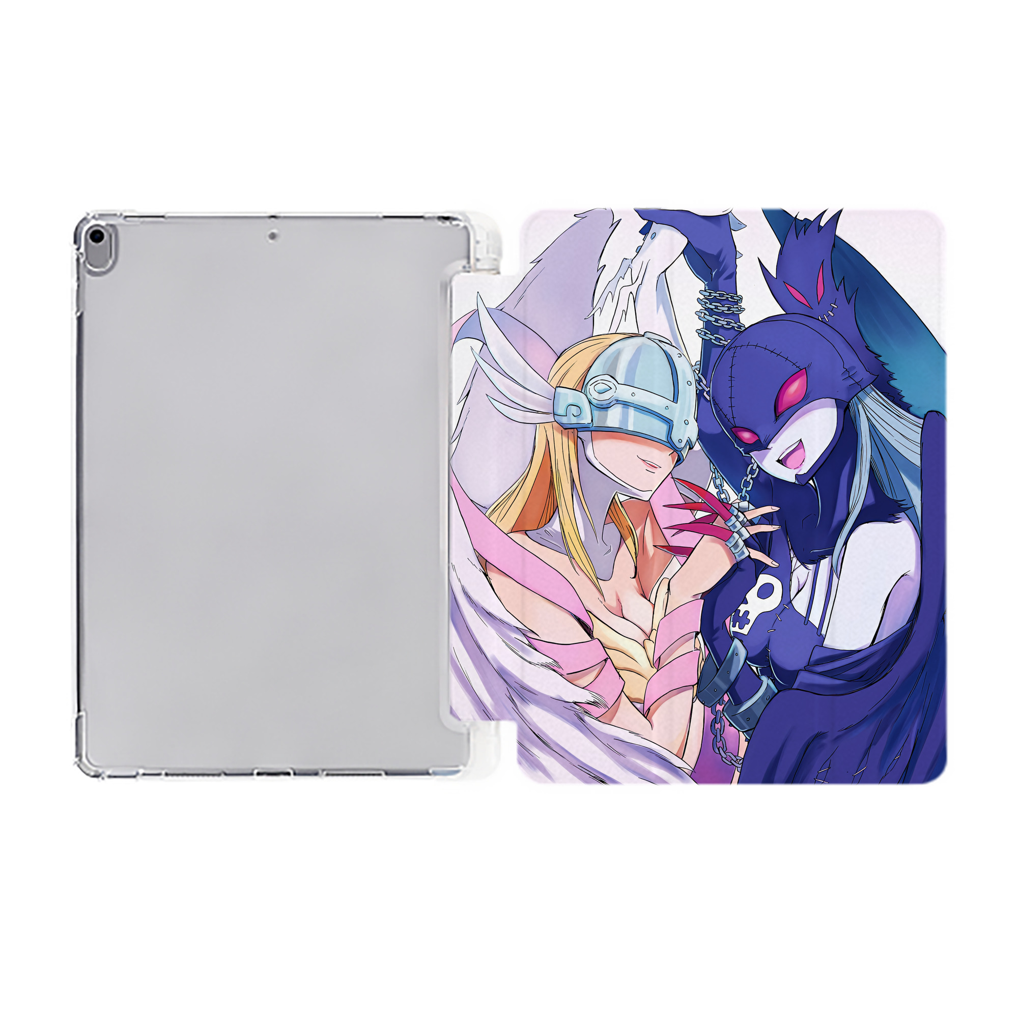 （画像用） Digimon デジタルモンスター/デジモン IPad ケース ペン収納付き 三つ折りスタンド PUレザー×シリコン 対応機種9.5/10.5/10.9インチ